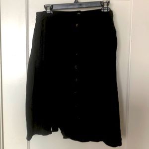 Black button down skirt